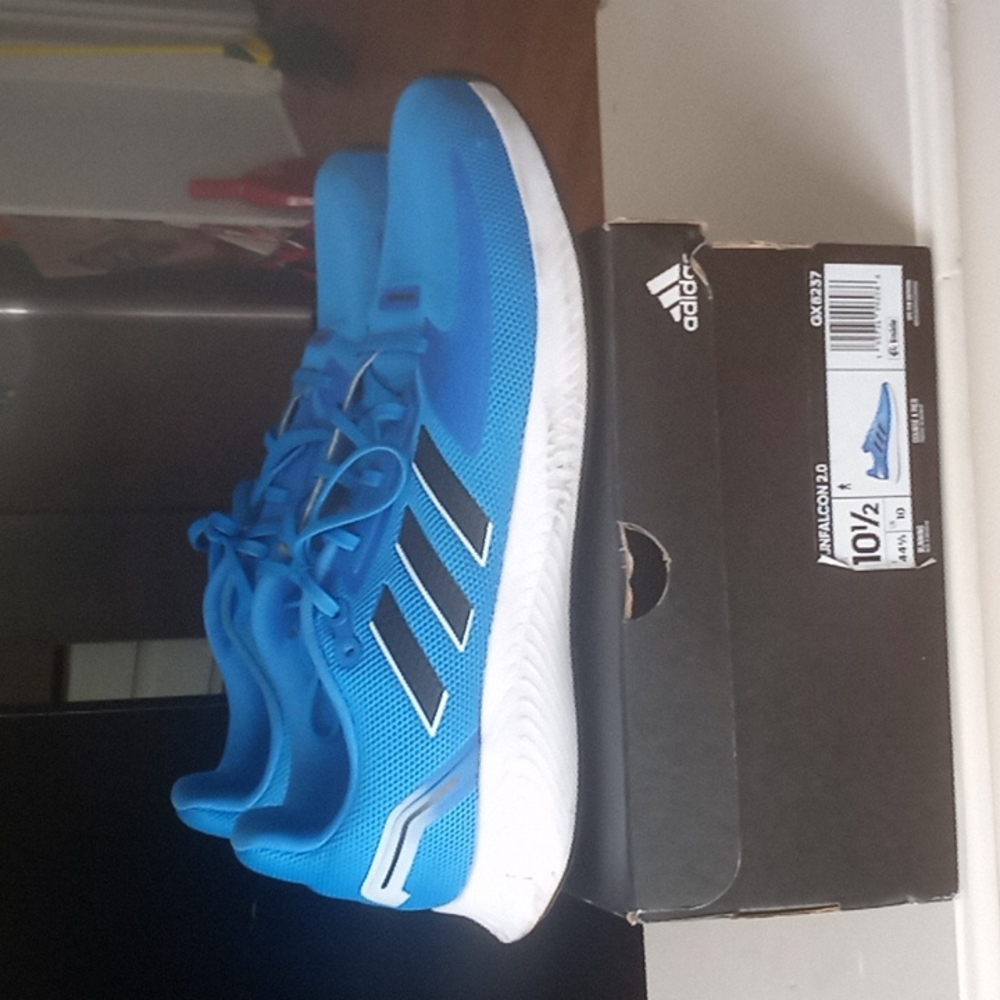 Mens Blue Adidas Run Falcon 2.0 Sneakers Size 10.5.